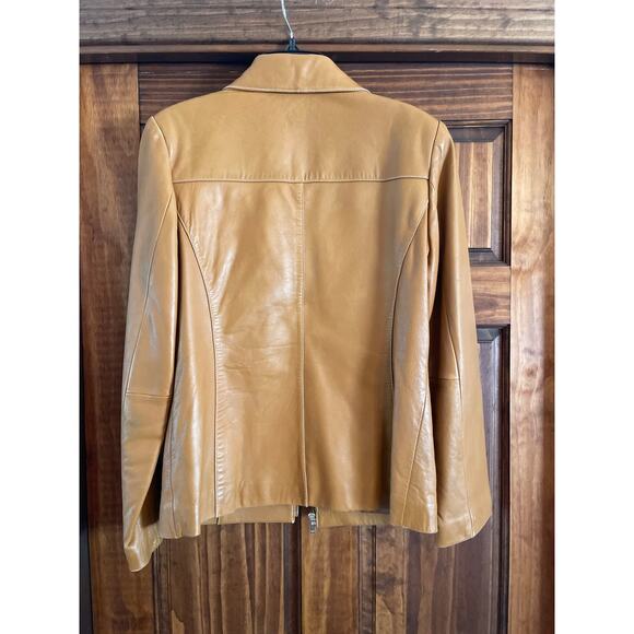 Michael Kors zip front lambskin, leather jacket, medium - Picture 6 of 12